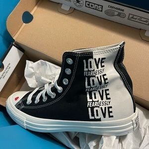 Brand new Converse All Stars “Love Fearlessly” high tops size 8.5